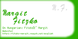 margit fitzko business card